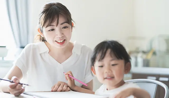 子どもの名前書きに