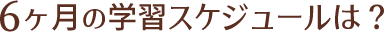 6ヶ月の学習スケジュール