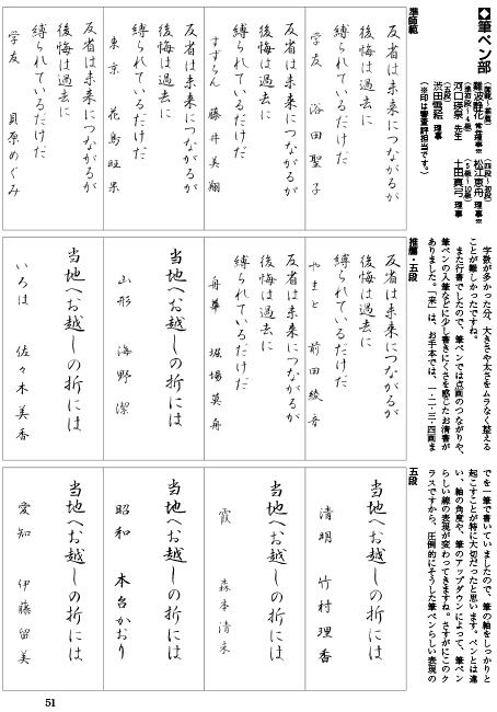 ペンの光 筆ペン部の作品